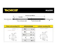 MONROE Amortisseur À Gaz De Hayon 400 N Compatible Pour Dacia Sandero II