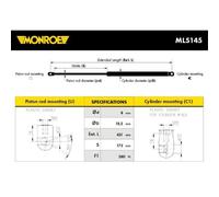 MONROE Amortisseur À Gaz De Hayon Compatible Pour VW Polo 6N1 60 1.4 6N2 ML5145