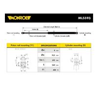 MONROE Amortisseur Capot Compatible Pour Audi 80 89 89Q 8A B3 90 ML5593