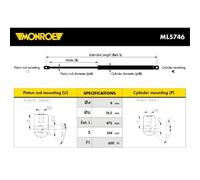 MONROE Amortisseur Gaz D'Un Hayon 650 N Compatible Pour Audi A6 Allroad
