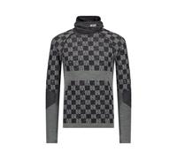 Mons Royale - Ascender Merino Seamless Hooded Long Sleeve - Maillot thermique laine mérinos homme Dried Sage / Black - L