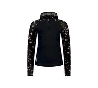 Mons Royale - Bella Merino Long Sleeve Hood - Maillot thermique laine mérinos femme Black Daisy - L