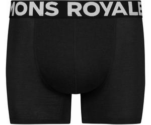 Mons Royale - Caleçon en laine de mérinos - Hold 'em M Shorty Merino Boxer Black pour Homme - Taille S - Noir Noir S