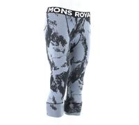 Mons Royale - Collant technique en laine mérinos - Cascade M Merino Base Layer 3/4 Legging Mtn Pixel Grey pour Homme en Laine - Taille S - Gris Gris S