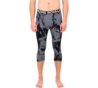 Mons Royale - Collant technique en laine mérinos - Cascade M Merino Base Layer 3/4 Legging Mtn Pixel Grey pour Homme en Laine - Taille S - Gris Gris S