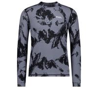 Mons Royale - Première couche technique en laine de mérinos - Cascade M Merino Base Layer Long Sleeve Mtn Pixel Grey pour Homme en Laine - Taille M - Gris M