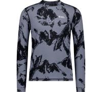 Mons Royale - Première couche technique en laine de mérinos - Cascade M Merino Base Layer Long Sleeve Mtn Pixel Grey pour Homme en Laine - Taille M - Gris M