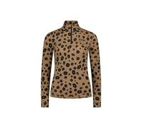 Mons Royale - Première couche technique à col zippé - Cascade W Merino Base Layer 1/4 Zip Long Sleeve Aoraki Lily Toffee pour Femme en Laine - Taille Marron M