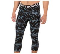 Mons Royale - Cascade Merino Flex 200 3/4 Legging - Sous-vêtement mérinos - XXL - signal lost / goblin blue