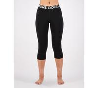 Mons Royale - Legging technique en laine de mérinos - Cascade W Merino Base Layer 3/4 Legging Black pour Femme en Laine - Taille S - Noir Noir S