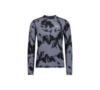 Mons Royale - Première couche technique en laine de mérinos - Cascade M Merino Base Layer Long Sleeve Mtn Pixel Grey pour Homme en Laine - Taille M - Gris M