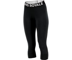 Mons Royale - Legging technique en laine de mérinos - Cascade W Merino Base Layer 3/4 Legging Black pour Femme en Laine - Taille XS - Noir Noir XS