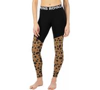 Mons Royale - Legging technique en laine mérinos - Cascade W Merino Base Layer Legging Aoraki Lily Toffee pour Femme en Laine - Taille L - Marron Marron L