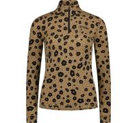 Mons Royale - Première couche technique à col zippé - Cascade W Merino Base Layer 1/4 Zip Long Sleeve Aoraki Lily Toffee pour Femme en Laine - Taille Marron L