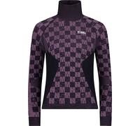 Mons Royale - Première couche technique en laine de mérinos à col montant - Ascender Merino Baselayer Mock Neck LS W Mauve/Black en Laine - Taille S Violet S