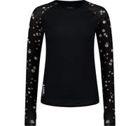 Mons Royale - Première couche technique en laine de mérinos - Bella W Merino Long Sleeve Black Daisy pour Femme en Laine - Taille L - Noir Noir L