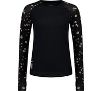 Mons Royale - Première couche technique en laine de mérinos - Bella W Merino Long Sleeve Black Daisy pour Femme en Laine - Taille S - Noir Noir S