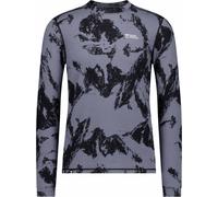 Mons Royale - Première couche technique en laine de mérinos - Cascade M Merino Base Layer Long Sleeve Mtn Pixel Grey pour Homme en Laine - Taille S - Gris S