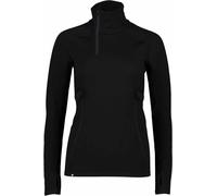 Mons Royale - Première couche technique en laine de mérinos - Olympus W Merino Base Layer 1/2 Zip Long Sleeve Black pour Femme en Laine - Taille S - Noir S