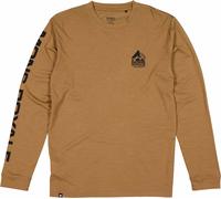 Mons Royale - T-shirt à manches longues en laine de mérinos - Icon M Merino Classic Long Sleeve Toffee pour Homme - Taille M - Marron Marron M