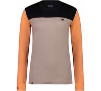 Mons Royale - T-shirt à manches longues - W Yotei BF LS Punch Cinder Black pour Femme en Laine - Taille XS - Marron Marron XS