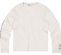 Mons Royale - T-shirt en coton bio/laine de mérinos - Yonder Merino Organic Cotton LS W Vintage White pour Femme en Coton - Taille L - Beige Beige L