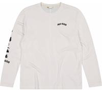 Mons Royale - T-shirt léger en coton bio et en mérinos - Yonder M Merino Organic Cotton Long Sleeve Vintage White pour Homme en Coton - Taille S - Blanc S