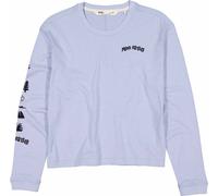 Mons Royale - T-shirt léger en coton bio et en mérinos - Yonder W Merino Organic Cotton Long Sleeve Frost pour Femme en Coton - Taille S - Bleu Bleu S