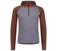 Mons Royale - Temple Merino Long Sleeve Hood - Haut manches longues en mérinos - XL - cinnamon / grey heather