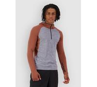 Mons Royale Temple Merino Long Sleeve Hood Haut technique rouge XL