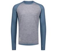 Mons Royale - Temple Tech L/S - Sous-vêtement mérinos - XXL - grey heather / goblin blue