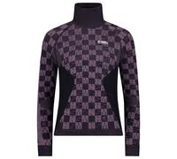 Mons Royale - Women's Ascender Merino Seamless Mock Neck L/S - Sous-vêtement mérinos - XL - mauve / black