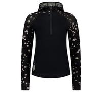 Mons Royale - Première couche technique en laine de mérinos - Bella W Merino Long Sleeve Hood Black Daisy pour Femme en Laine - Taille L - Noir Noir L