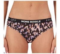 Mons Royale - Culotte en laine de mérinos - Folo Merino Briefs W Rock Leopard pour Femme en Nylon - Taille S - Noir Noir S