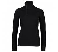 Mons Royale - Première couche technique en laine de mérinos - Olympus W Merino Base Layer 1/2 Zip Long Sleeve Black pour Femme en Laine - Taille L - Noir L