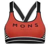 Mons Royale - Women's Stella X-Back Bra - Brassière - M - cranberry / mr stripe