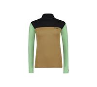 Mons Royale - Yotei Merino High Neck - Maillot thermique laine mérinos femme Matcha / Toffee / Black - S