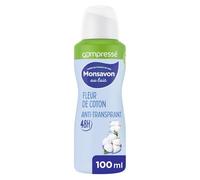 MONSAVON - Spray Anti-transpirant Douceur Lait Coton, Protection Longue Durée et Fraîcheur Intense - Le Lot De 4