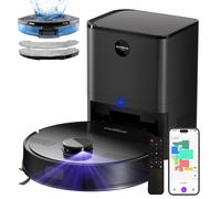 monsga MS1 MAX robot aspirateur-laveur, 5000 Pa, station d’auto-vidage 3,5 L, navigation LiDAR, autonomie jusqu’à 180 min, contrôle via application/télécommande/voix, pour sols durs et tapis