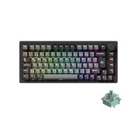 MONSGEEK M1 V5 TMR Clavier magnétique QWERTZ, taux d'échantillonnage 8 000 Hz, 2,4 GHz sans fil/Bluetooth 5.0/USB-C filaire, clavier en aluminium (noir et argent, interrupteur magnétique AstroAim )