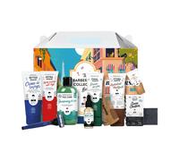 Coffret Grooming Barbershop Collection Box - Soins Végan, Naturels & Efficaces pour Barbe, Cheveux & Peau - Crème de Rasage, Baume Après-Rasage, Shampoing, Huile Sèche, Peigne, Crème Mains, Hydratant