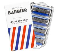 Monsieur BARBIER Recharges Rasoir 5 Lames Homme LE PRÉSIDENT x4