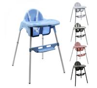 Monsieur Bébé - Chaise haute enfant, réglable hauteur et tablette - Plusieurs coloris