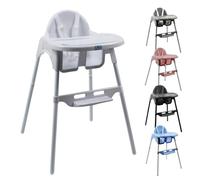 Monsieur Bébé - Chaise haute enfant, réglable hauteur et tablette - Plusieurs coloris