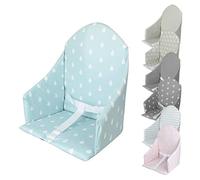 Coussin d'assise universel Miam avec harnais pour chaise haute bébé - Bleu goutte d'eau Bleu