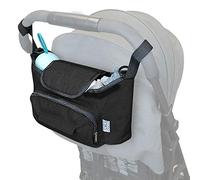 Monsieur Bébé - Lot de 2 sacs à langer, de rangement pour poussette - 33 x 16 x 18.5 cm - Noir