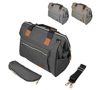 Monsieur Bébé - Sac à Langer Multifonction pour bébé 12 Poches avec Trousse Isotherme - 47 x 30 x 18.5 cm - 3 Coloris