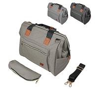 Monsieur Bébé - Sac à Langer Multifonction pour bébé 12 Poches avec Trousse Isotherme - 47 x 30 x 18.5 cm - 3 Coloris