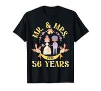 Monsieur et Madame pour 56 ans de mariage, 56e anniversaire de mariage T-Shirt
