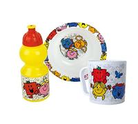 MONSIEUR MADAME LOT AVEC BOL Ø16 CM, GOURDE 350ML ET MUG 350ML POUR ENFANT